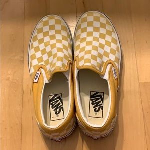 yellow checkered vans